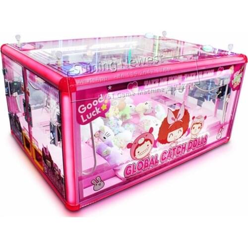 4 Players Kids Adults Amusement Game Center Coin Operated Square Arcade Game Machine Catch Dolls Gift Toys Cranes Claw Machine