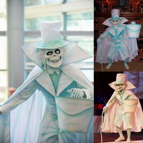Halloween Ghost Ornaments with Crutch Cloak Simulation Ghost Resin Ornament for Home Yard Garden Decoration Gifts