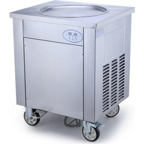 Single round pan fried ice cream roll machine / ice pan machine with temperature control system