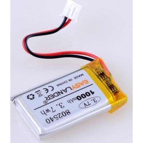 Li-po XHR-2P 2.54 1000mAh 802540 3.7V lithium polymer battery 852540 scan code instrument speaker driving apparatus