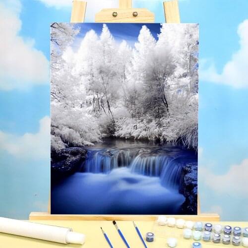 Scenery Landscape Painting By Numbers Complete Kit Oil Paints 40*50 Canvas Pictures Home Decor Crafts Adults Handicraft