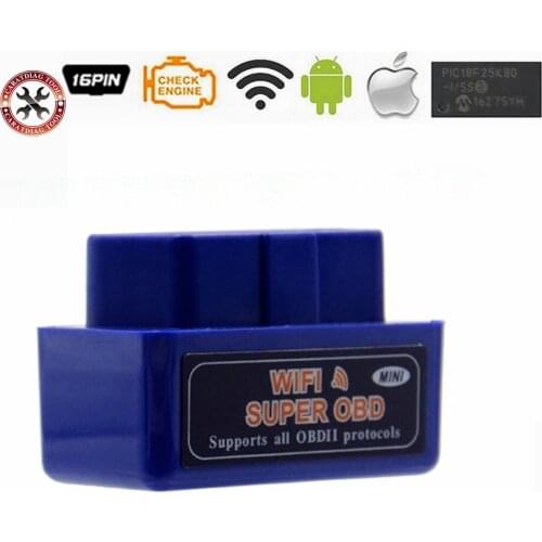 Newest ELM327 WIFI ELM 327 OBD2 Auto Scanner For Android & IOS System Mini ELM327 Wifi Support All OBDII Protocols Free Shipping