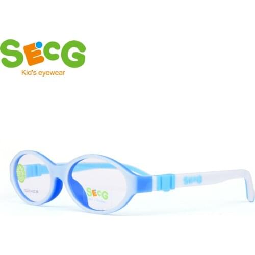 SECG Round Soft Flexible Children Frame Baby Cute Detachable Prescription Glasses for Sight Myopia Frame Gafas Spectacles