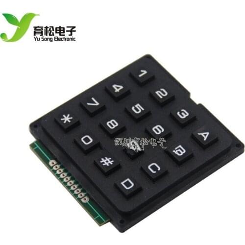 Single-chip microcomputer keyboard key matrix 4*4 4X4 A keyboard 16 key industrial keyboard row scan