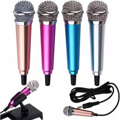 Portable 3.5mm Stereo Studio Mic KTV Karaoke Mini Microphone For Cell Phone Laptop PC Desktop Small Size Microphone