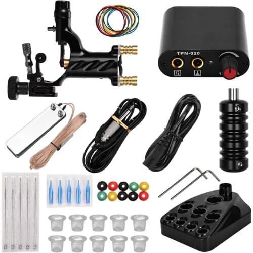 Beauty Salon Rotary Tattoo Machine Pen Needle Hook Line Power Supply Tattoo Kit