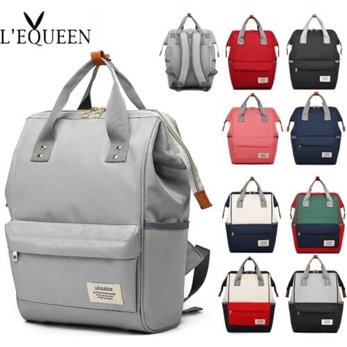 LEQUEEN Mummy Backpack Zipper Diaper Baby Bag Large Capacity Travel Maternity Bag Multifunctional Nursing Bag Backpack Baby Care