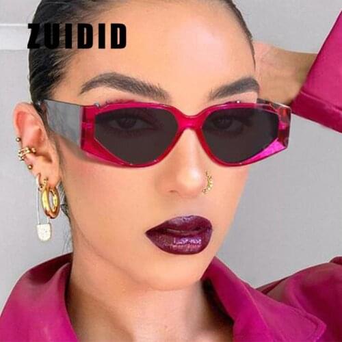 ZUIDID 2021 Fashion Sunglasses Women Brand Designer Vintage Retro Big Frame Purple Leopard Cat Eye Sun Glasses UV400
