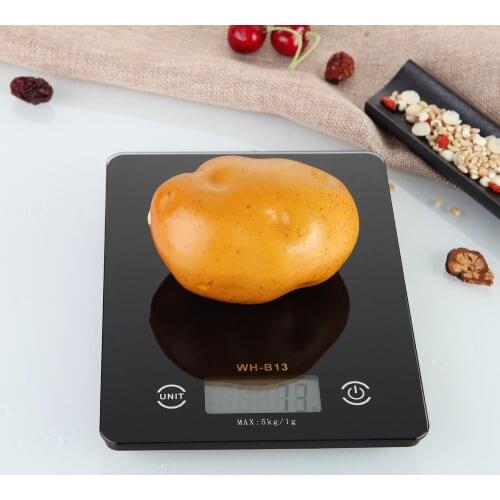 5kg/1g Ultra-thin Digital Kitchen Scale,LED Electronic Food Diet Measuring FRP Weight,Battery Operated Mini Cooking Balance