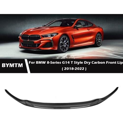 T Style Dry Carbon fiber Front Lip Spoiler Bumper For BMW 8 Series G14