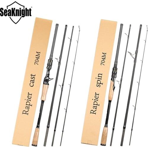 SeaKnight New Arrival Rapier Series Casting Fishing Rod 1.68m-3.0m Carbon Lure Rod 4 Sections Travel Rod for Lure Fishing