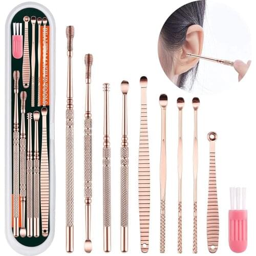 Stainless Steel Ear Cleaner With Storage Case Anti-fatigue For Ear Massage Adult Earpick Ear Picker