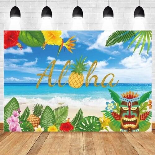 Sea Seaside Sky Cloud Summer Tropical Mask Hawaii Birthday Party Backdrop Vinyl Photography Background Photophone Photozone Prop