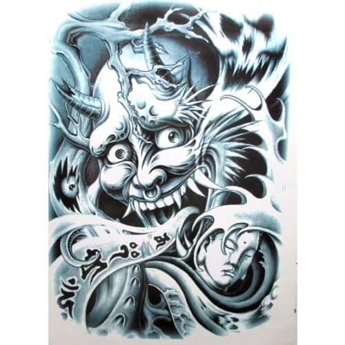Devil Temporary Tattoo Stickers Body Art Beauty Makeup Dangerous Sexy Skull Tattoo 3D Waterproof Ferocious devil tattoo