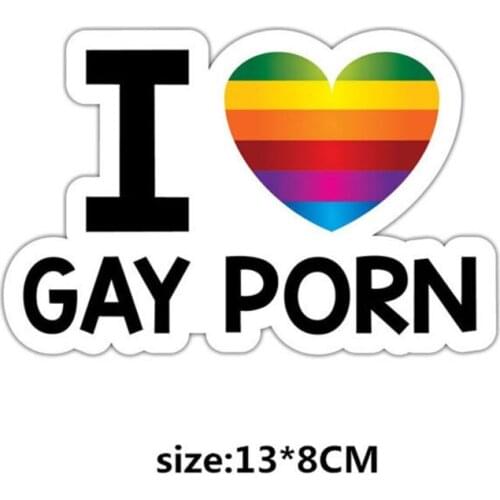 I Love Gay Porn Sex LGBT Lesbian Funny Car Bumper Vinyl Sticker Decal E7CA