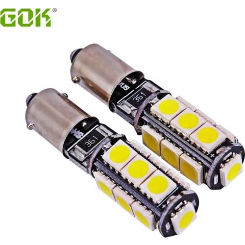 10pcs/lot Freeshipping t10 ba9s led canbus 13smd 5050 led Error Free,t4w ba9s led 12v 182 car led light ba9s reading lamp