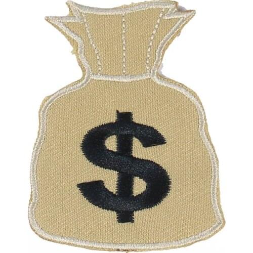 2/5PCS Catoon Purse Patches Iron on Appliques for Clothing Money Bag Embroidery Patches Badge Clothes Stickers Wholesale