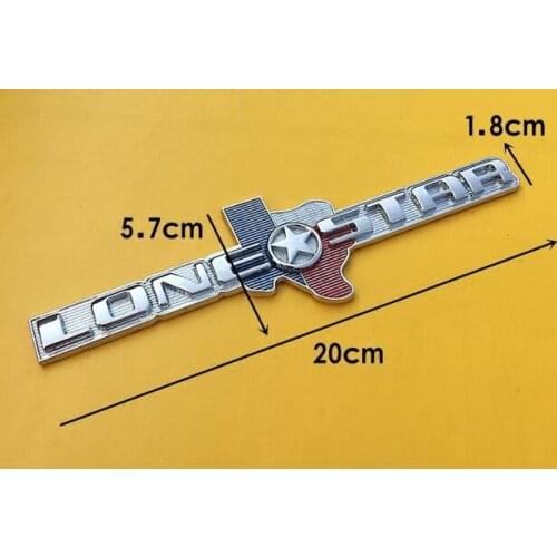 3D Metal TLone Star Flag Auto Trunk Emblems Badge Decal Sticker Car Accessories