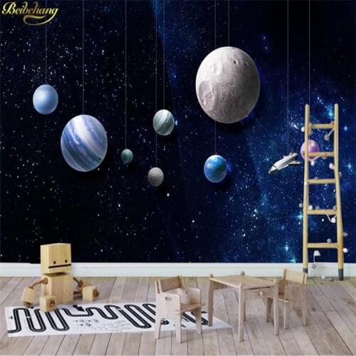 Beibehang Custom 3d wallpaper mural fashion 3d stereo Space universe modern TV background wall paper papel de parede