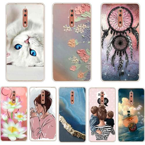 For Nokia 8 Case Painted Silicon Soft TPU Back Phone Cover For nokia 8 Protection Coque Bumper