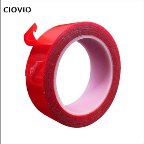 CIOVIO 2PCS 10M 5mm 10mm Super Strong Double-sided Transparent Clear Acrylic Foam Adhesive Tape Multi-role Tape