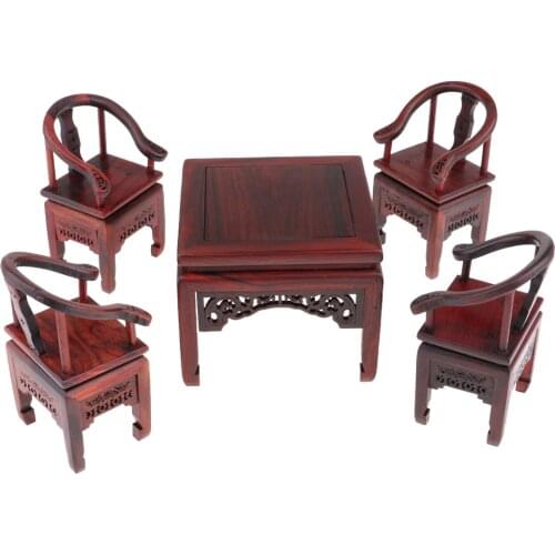 1/6 Scale Wooden Square Table Chair Dining Table Model For Dolls House Furniture Collections