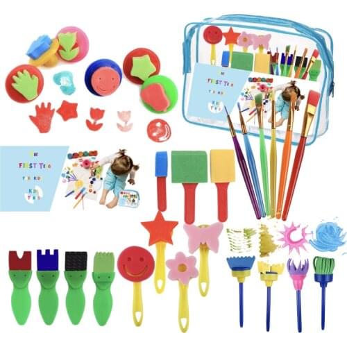 Children painting brush sponge seal early education kindergarten puzzle 27 pieces Painting tools Art Supplies