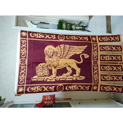 Italy Republic of Venice city Flag Banner of Standard of St. Mark lion Custom Any size Flying Banner 100D Polyester