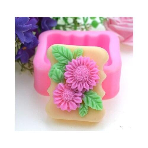 Sunflower Silicone Mold Fondant Candle Resin Aroma Stone Ornaments Soap Mould For Pastry Cupcake Decorating Kitchen Accessories