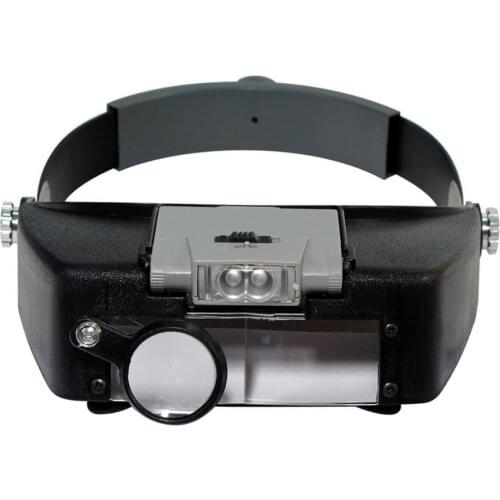 Jewelry Identification And Repair Head-Mounted Multi-Function Magnifying Glass With Light Source Glasses Magnifier Led Light