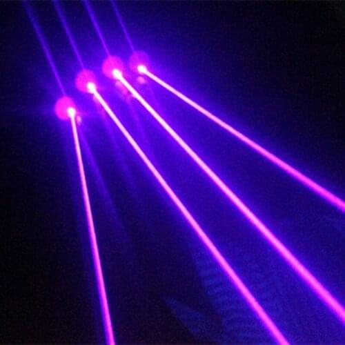Customized high quality purple laser gloves DJ bar nightclub luminous glasses gloves bar night show props