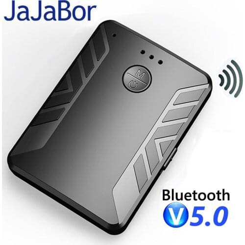 JaJaBor Bluetooth Transmitter Receiver Wireless Audio AUX Bluetooth 5.0 5-in-1 Adapter Music Dual Sender Receptor for PC TV Car