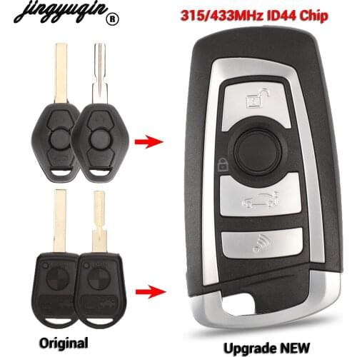 Jingyuqin Modified flip Remote 4 Button 315MHZ 433MHZ remote key for BMW EWS E38 E39 E46 M5 X3 X5 Z3 Z4 ID44 PCF7935AA HU58 HU92
