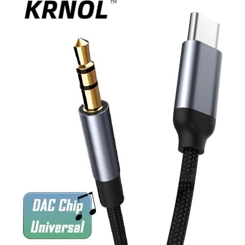 USB Type C to 3.5 MM Jack AUX Cable DAC Type-C Audio Kabel for Car Speaker Headphone Tipo C Auxiliary Adapter Cabo 0.5M 1M 1.5M