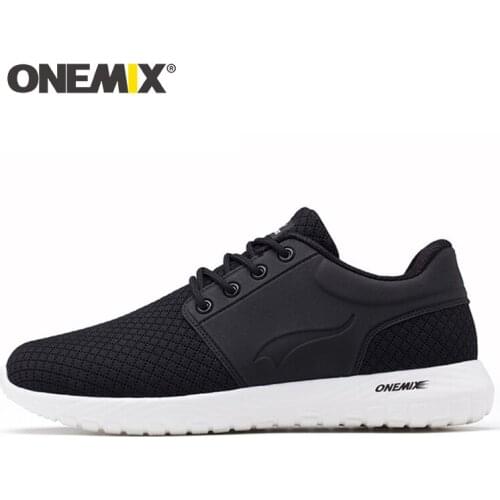 ONEMIX Unisex Walking Shoes Men Lightweight Mesh Lace-up Shoes Casual Shoes Loafers Outdoor Sneakers Tenis Feminino 2019 Summer