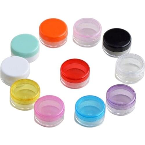 3G/5G round plastic bottle pot jar for eye serum sample cream art nail eye shadow skin care cosmetic packing
