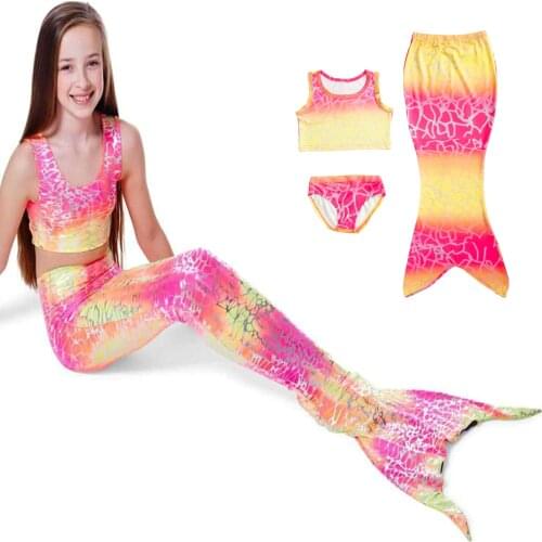 2021 New 3Pcs/Set Children Swimsuit Kids Swimwear Bathing Suit Cosplay Costume Baby Girls Bikini Set Swimming Suit Beachwear
