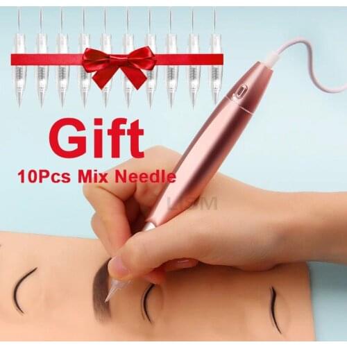 Original Charmant Tattoo Machine Microblading Gun Eyebrow Tattoo Kits Digital Rotary Tattoo Pen Permanent Makeup Eyebrow Lip