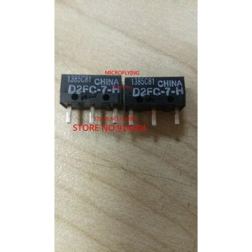 2pcs Micro Switch D2FC-7-H 0.98N 8 Million times For Apple G6 Microsoft Logitech R azer Mouse