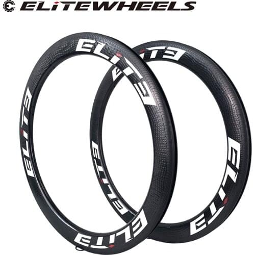 ELITEWHEELS 58mm Depth Dimple Carbon Rims Hacking Knife Braking Surface Style 58 ZP High TG Carbon Fiber Moon Surface Carbon Rim