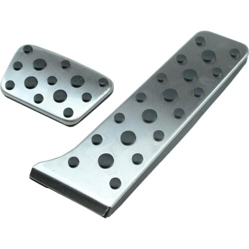 For TOYOTA Reiz 2014 Crown 2015 Stainless Steel Accelerator brake pedal AT,non slip pedal plate pad Stickers