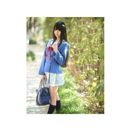 Kyoukai no kanata Kuriyama Mirai Nase Mitsuki school uniform japanese anime cartoon cosplay costume two styles can choose