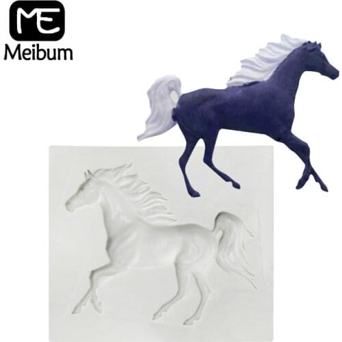 Meibum Gummy Silicone Mold Horse Shaped Decoration Accessories Fondant Cake Decorating Molds Gumpaste Milky Baking Pan