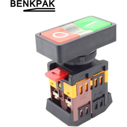 Start-stop Double push button switch with lamp