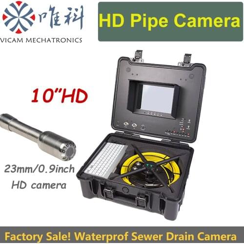 Vicam AHD waterproof sewer video inspection camera with 23mm camera head ,DVR with 720P video .Free shipping by DHL UPS