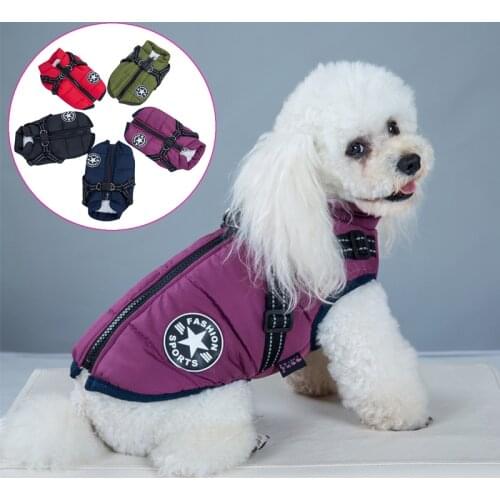Pet Harness Vest Clothes Puppy Clothing Waterproof Dog Jacket Winter Warm Pet Clothes For Small Dogs Shih Tzu Chihuahua Pug Coat