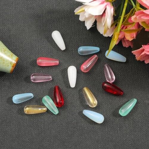 1pc Hot Selling Loose Water Drop Glass Beads MultiColor Glass Beads For DIY Jewelry Making Earrings Necklace Accessories