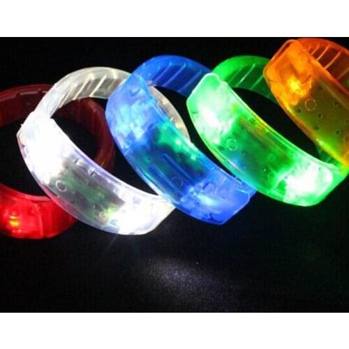 10pcs LED Nighlight Flashing Wristband Bracelet Party Dance Bar Disco Bangle Concert Glow Party Carnival Props