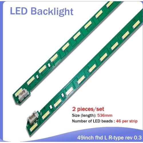 2 pieces/set LED Backlight strip 46 lamp for LG 49inch fhd L R-type rev 0.3 PEU36H CCGIGAN01-0792A 0791A 49LF5400 MAK63267301