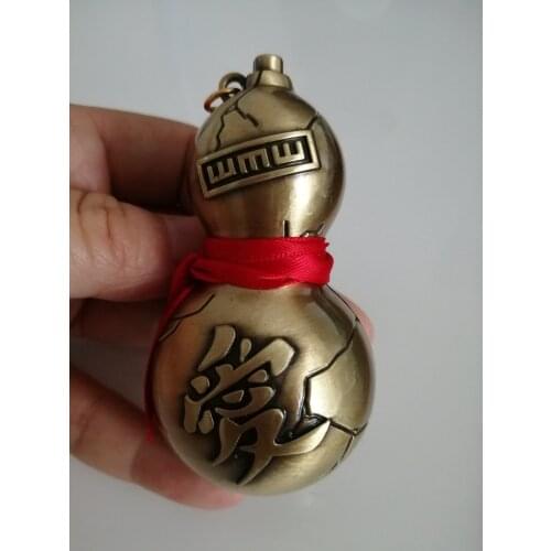 Anime Naruto Gaara Cosplay Weapons Props Gourd Keychain Ornaments Accessories Zinc Alloy 8cm